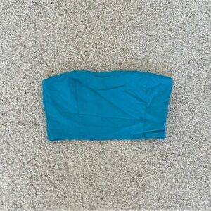 Blue Motel Cropped Tube Top
